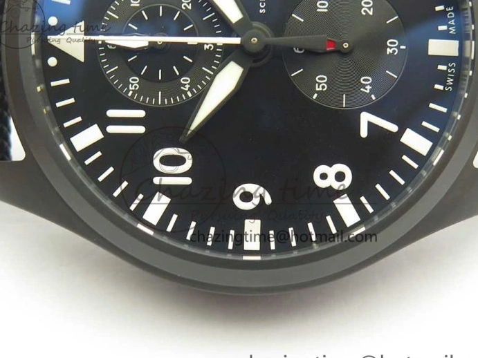 MIROTIME 0401 Modern PILOT IW389001 ZF 1:1 Best Edition Ceramic Case Black Dial on Nylon Strap A7750 (Same Function As Genuine) 7158